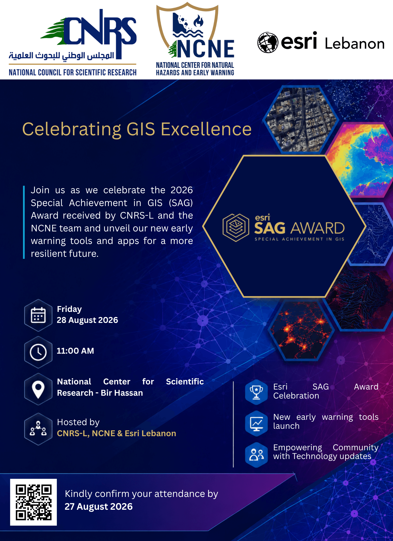 Invitation to Celebrate the 2026 Special Achievement in GIS (SAG) Award
